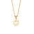 Fashion Round Number Text Letter Stainless Steel 18K Gold Plated Necklaces