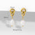 IG Style Round U-Shape Stainless Steel 18K Gold Plated Earrings