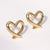 Minimalist Heart Stainless Steel Electroplating Stud Earrings