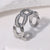 Open Ring Expressive Chain Stainless Steel Electroplating Rings