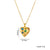 Heart Titanium Steel 18K Gold Plated Necklaces