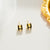 Cartoon Geometric Titanium Steel 18K Gold Plated Stud Earrings