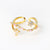 IG Style Women Freesia Flower Copper Electroplating Rings