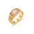 Women Geometric Stainless Steel 18K Gold Plated Rings