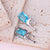 Cute Quadrilateral Geometric Copper Diamond Inlay Earrings