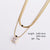 Minimalist Stripe Polka Dot Circle Round Stainless Steel Electroplating Necklaces