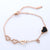 Natural Women Heart Chain Heart Stainless Steel Electroplating Bracelets