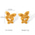 IG Style Butterfly Chinese Zodiac Geometric Animal Stainless Steel Electroplating Earrings