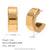 Fashion Circle Geometric Stainless Steel 18K Gold Plated Earrings