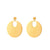 Fashion Round Geometric Stainless Steel 18K Gold Plated Earrings