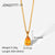 IG Style Geometric Stainless Steel 18K Gold Plated Necklaces