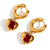 Fashion Heart Stainless Steel 18K Gold Plated Earrings