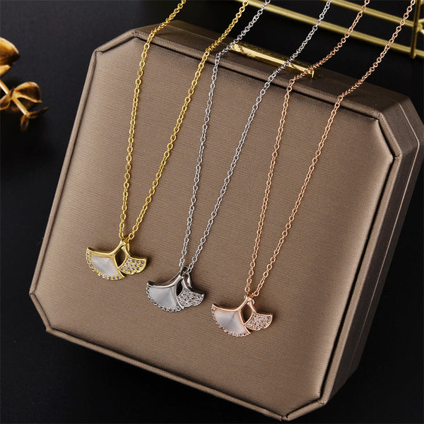 Geometric Titanium Steel 18K Gold Plated Necklaces