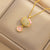 Moderate Luxury Cat Geometric Stainless Steel Diamond Inlay Necklaces