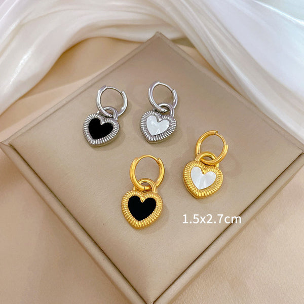 Korean Cosmos Geometric Titanium Steel Electroplating Earrings