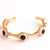 Hip Hop Women Glasses Geometric Copper Oil Dripping Bracelets