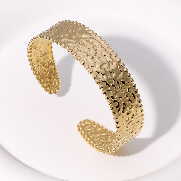 Polka Dot Stainless Steel Electroplating Bangles