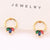 IG Style Women Irregular Butterfly Copper Diamond Inlay Earrings