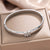 Moderate Luxury Ellipse Titanium Steel Electroplating Bangles