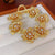 Women Luxurious Flower Plant Artificial Pearl Electroplating Jewelry Sets