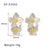 IG Style Flower Flower Geometric Bowknot Chinese Zodiac Animal Stainless Steel Electroplating Earrings