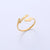 Women Cross Metal Shell Coin Butterfly Heart Titanium Steel Electroplating Rings