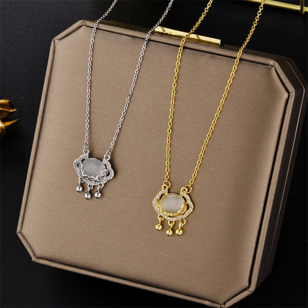 Geometric Titanium Steel 18K Gold Plated Necklaces