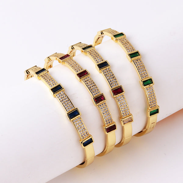 Moderate Luxury Circle Gold Plating Electroplating Bangles