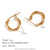 Fashion Round Circle Geometric Stainless Steel 18K Gold Plated Earrings