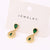 Moderate Luxury Women Droplet Droplet Copper Diamond Inlay Earrings