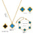 Moderate Luxury Quadrilateral Geometric Heart Titanium Steel 18K Gold Plated Necklaces