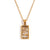 Fashion Quadrilateral Geometric Stainless Steel 18K Gold Plated Necklaces