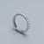 925 Sterling Silver Minimalist Round Geometric Silver Diamond Inlay Rings