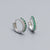 925 Sterling Silver Circle Geometric Silver Electroplating Earrings