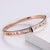 Fashion Women Stripe Metal Diamond Fruit Stainless Steel Bangles