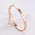 Women Minimalist Lace Metal Mesh Wave Stainless Steel Bangles