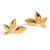 Fashion Leaf Flower Stainless Steel 18K Gold Plated Stud Earrings