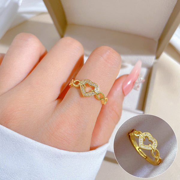 Women Cartoon Crown Brass Electroplating Rings