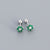 925 Sterling Silver Minimalist Flower Flower Silver Diamond Inlay Stud Earrings