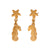 Fashion Seahorse Starfish Animal Chinese Zodiac Stainless Steel Electroplating Earrings