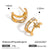 IG Style Circle Stainless Steel 18K Gold Plated Earrings