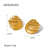 IG Style Mesh Stainless Steel 18K Gold Plated Earrings