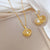 Moderate Luxury Geometric Titanium Steel 18K Gold Plated Necklaces