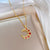 Korean Women Moon Geometric Stainless Steel Electroplating Necklaces