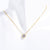 Minimalist Round Geometric Stainless Steel Diamond Inlay Necklaces