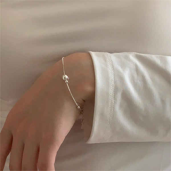 925 Sterling Silver Korean Chamfered Cube Silver Handmade Bangles