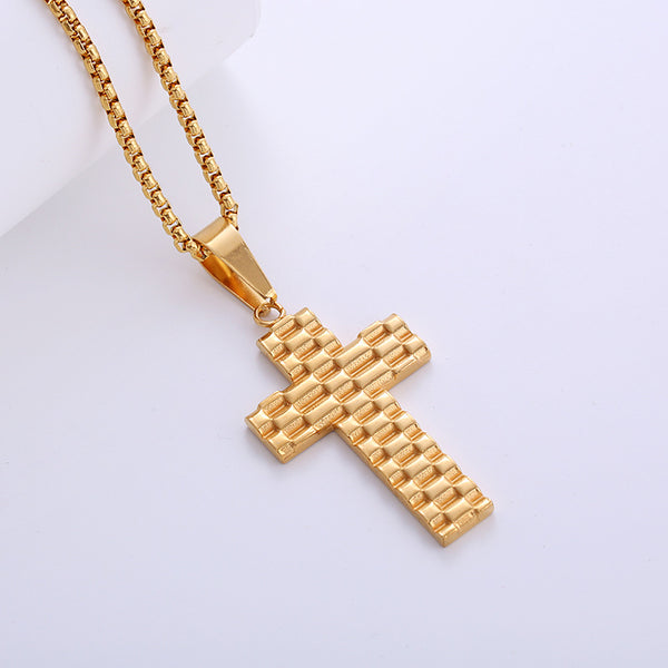 Unisex Hip Hop Cross Cross Titanium Steel Electroplating Pendants