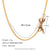 Fashion Bowknot Geometric Stainless Steel 18K Gold Plated Necklaces