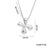 Letter Text Number Titanium Steel 18K Gold Plated Necklaces