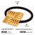 Quadrilateral Stainless Steel Electroplating Hair Ties